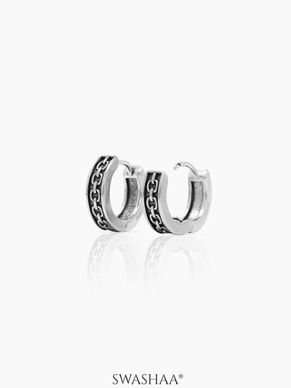 Drayden Chainlink Men's Hoop Earrings