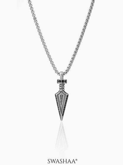 Drayven Dagger Men's Chain Pendant Silver