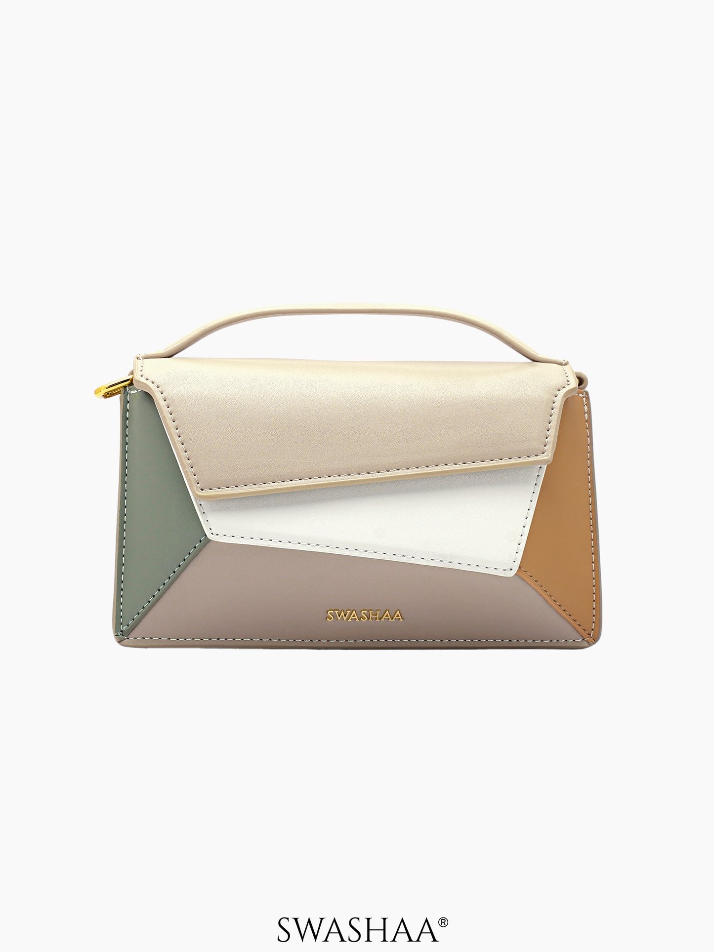 Drea Leather Sling Bag Cream