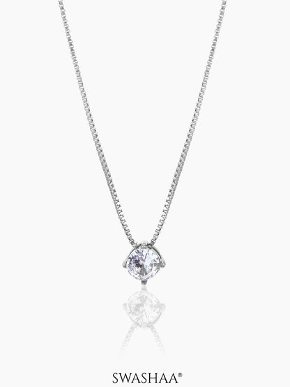 Drevan Solitaire Men's Chain Pendant Silver