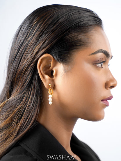 Dunsmuir Pearl 18K Gold Plated Earrings
