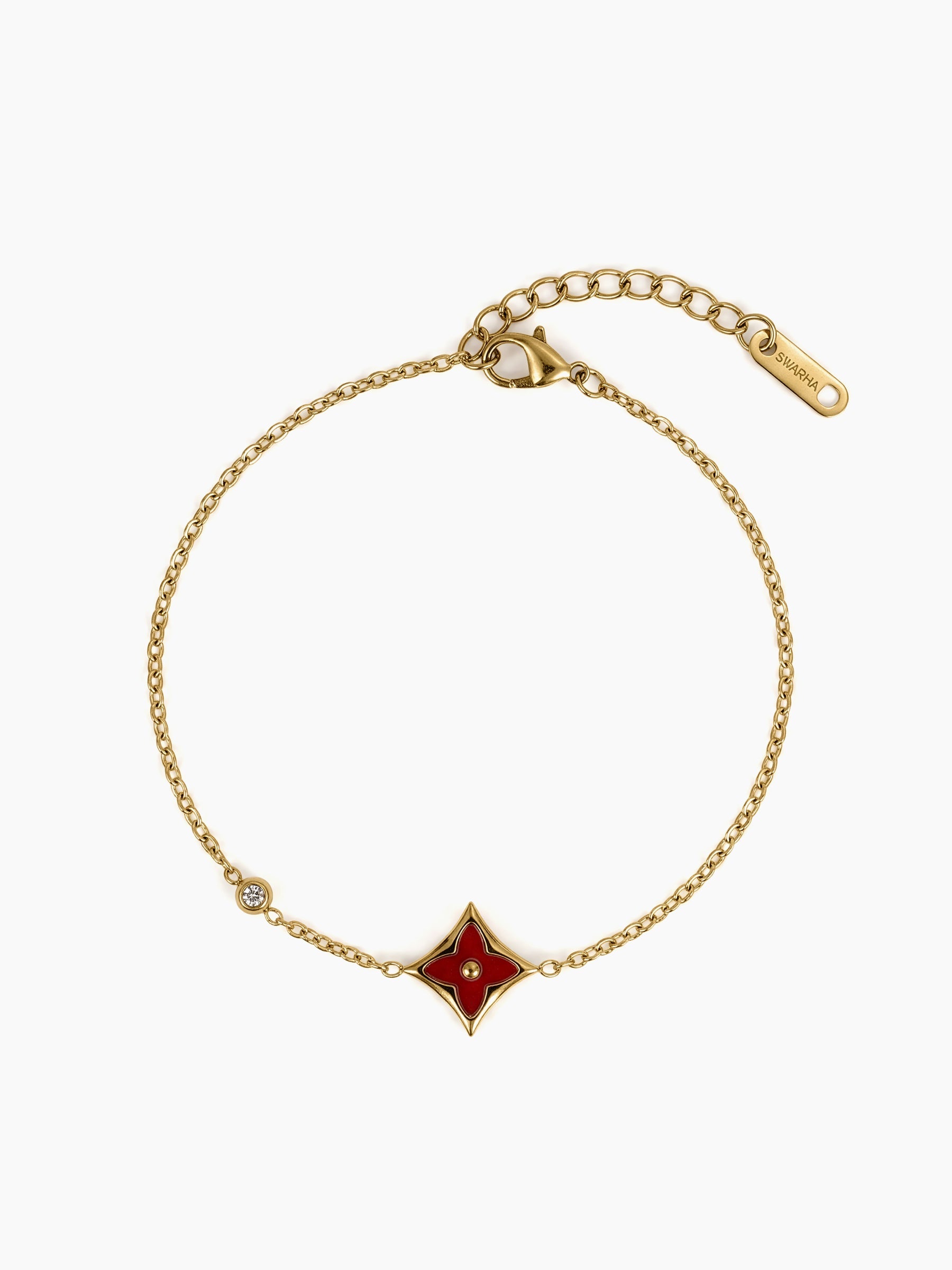 Ekansh Clover 18K Gold Plated Rakhi Gold