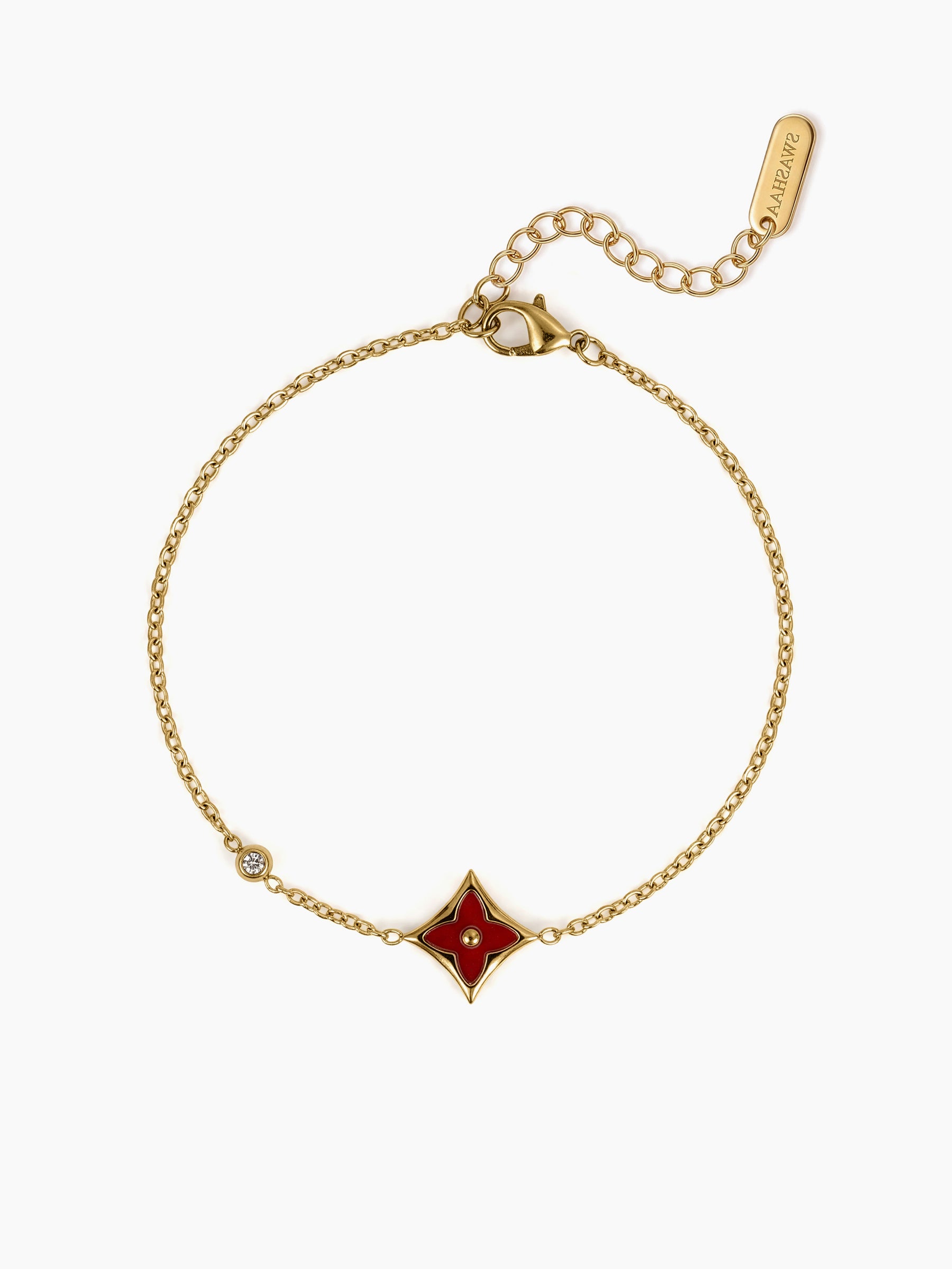 Ekansh Clover 18K Gold Plated Rakhi Gold