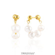 Elara Pearl 18K Gold Plated Earrings