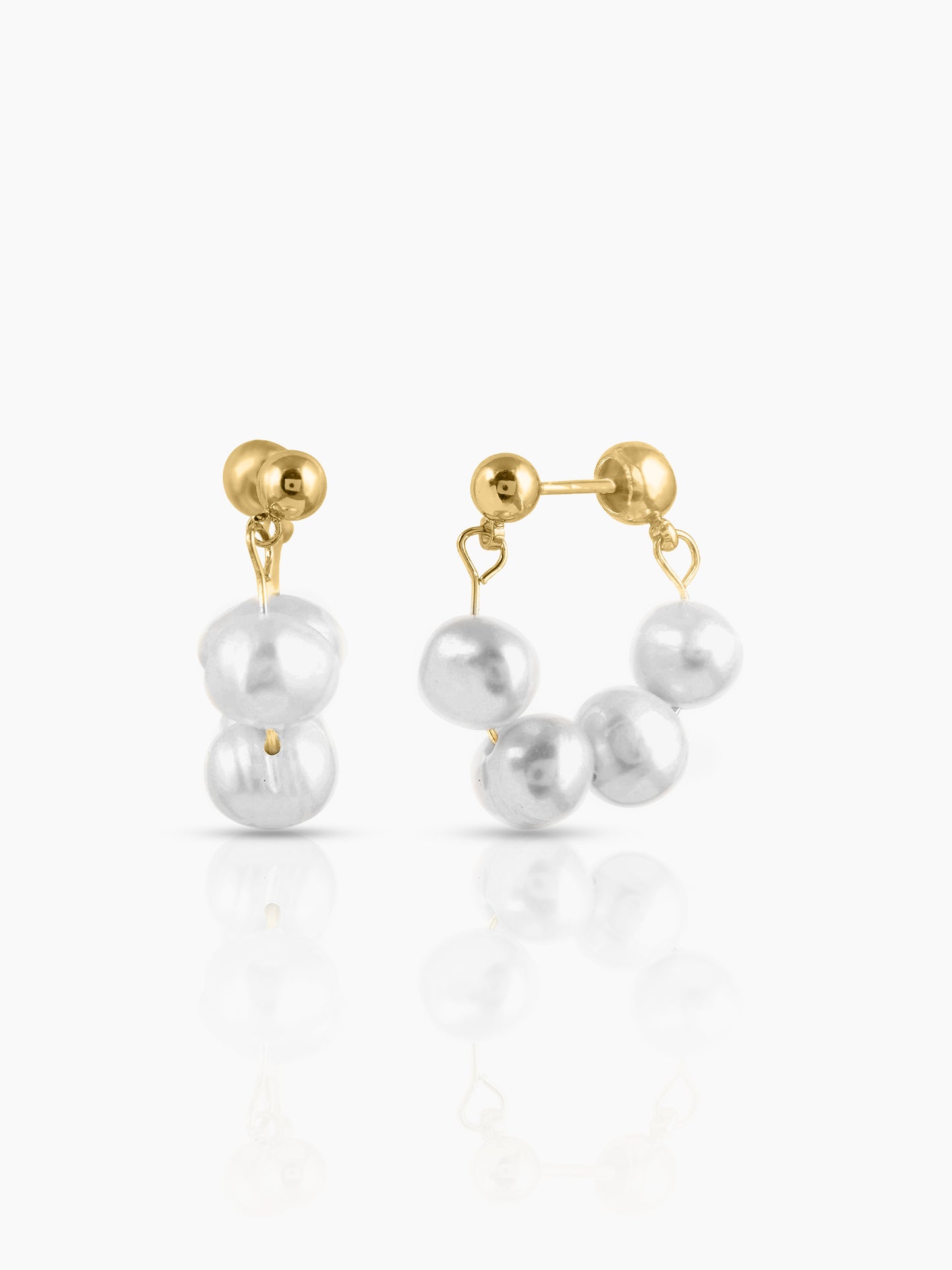 Elara Pearl 18K Gold Plated Earrings Gold