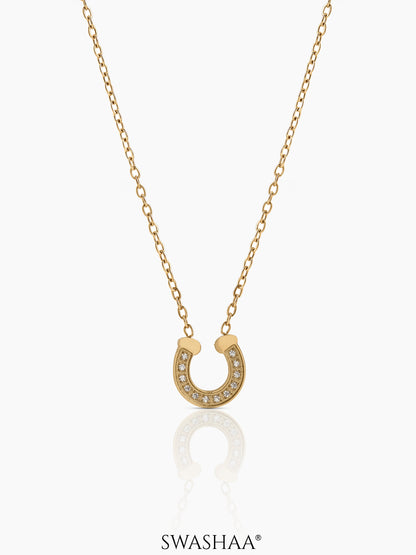Elari Horseshoe 18K Gold Plated Necklace Gold