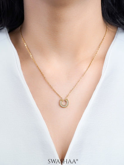 Elari Horseshoe 18K Gold Plated Necklace