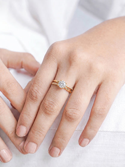 Elaris Solitaire 18K Gold Plated Women's Ring