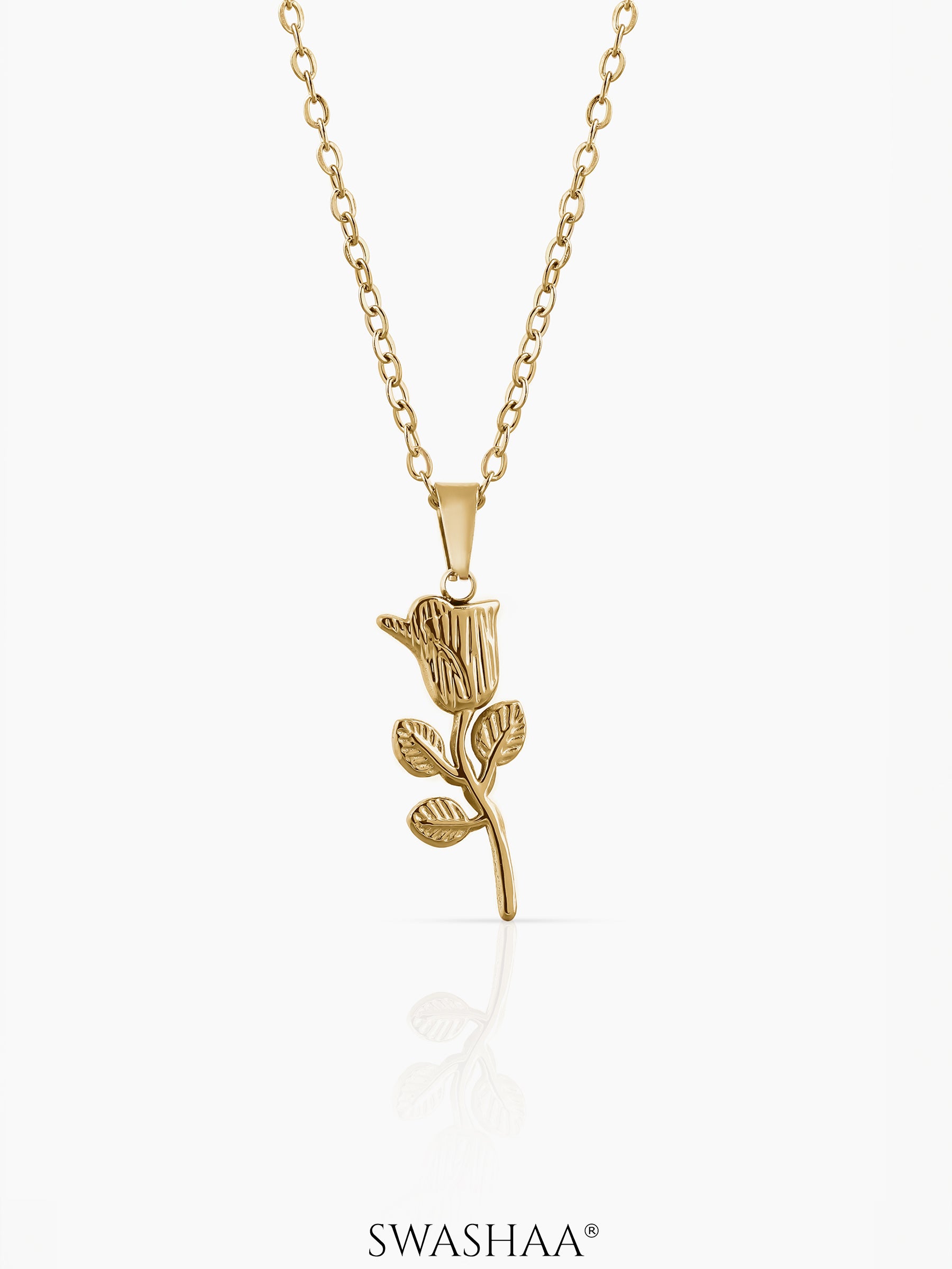 Elina Rose Necklace Gold
