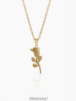 Elina Rose Necklace Gold