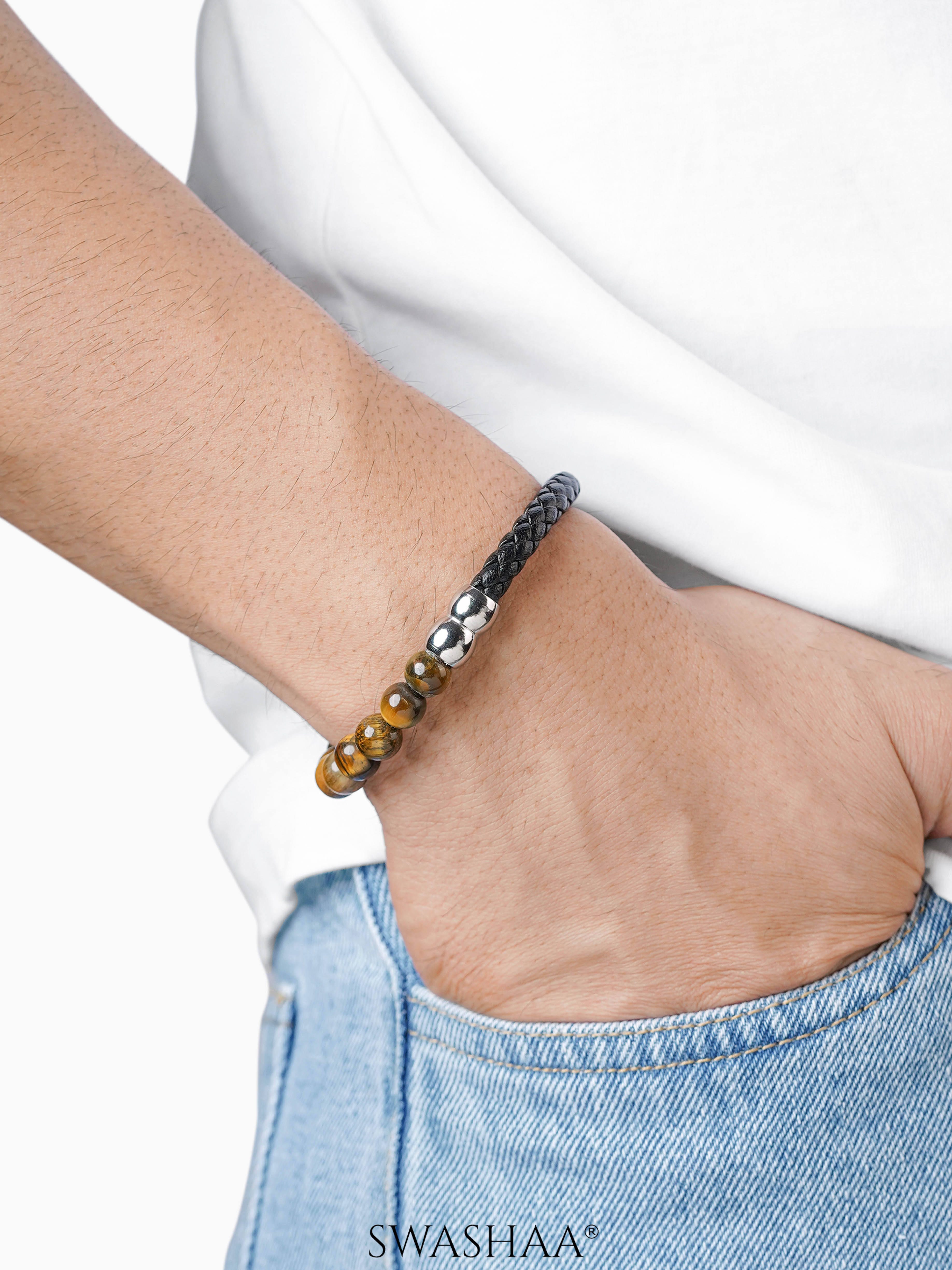 Elio Men's Leather Bracelet