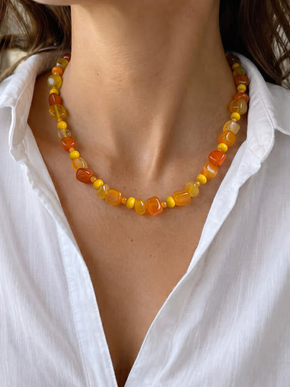 Elio Yellow Women's Beaded Necklace
