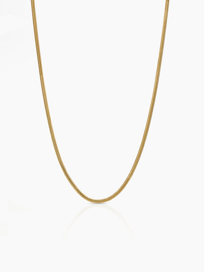 Elliot 18K Gold Plated Women's Round Snake Chain Gold