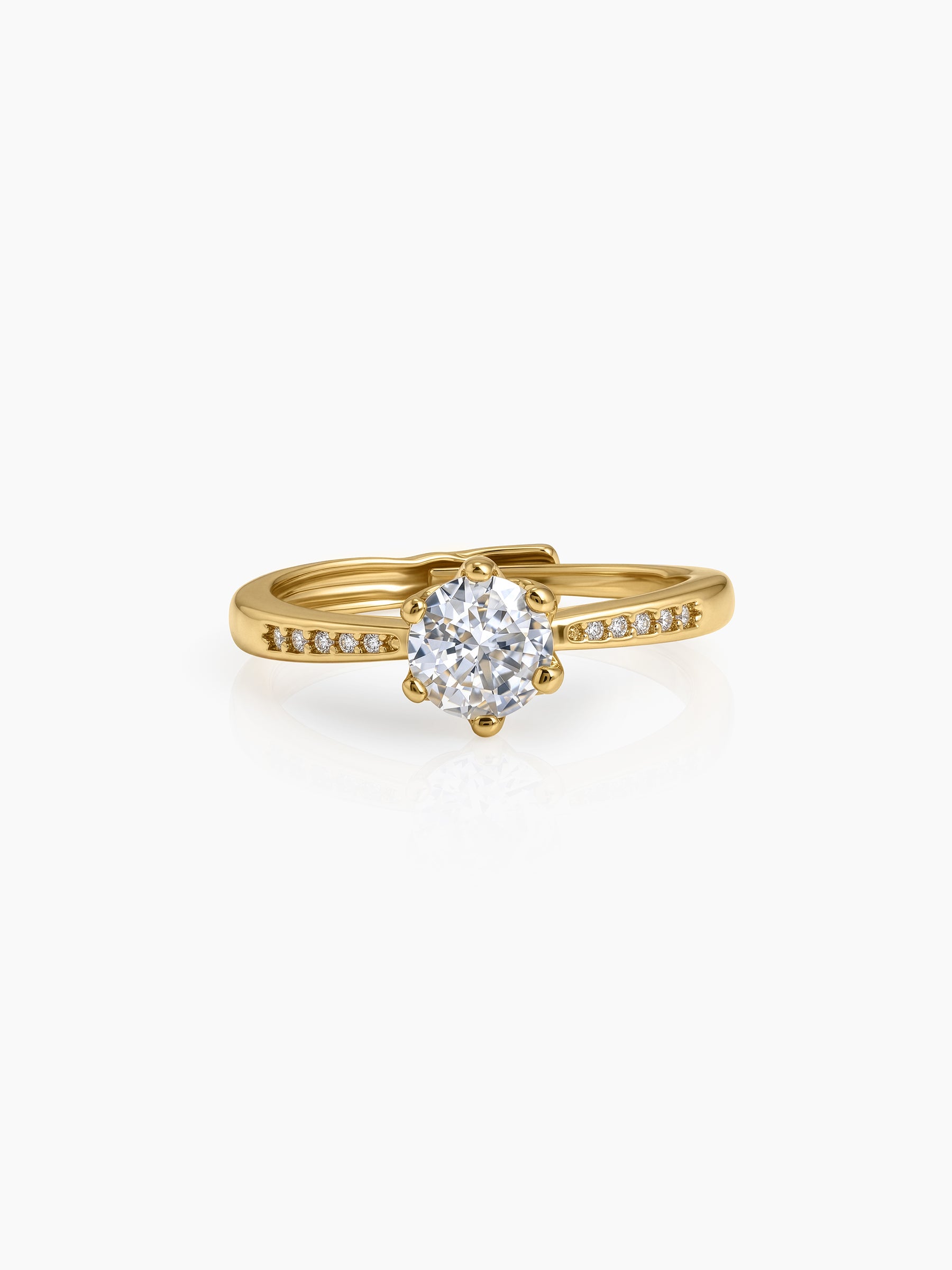 Elmira Solitaire 18K Gold Plated Women's Ring