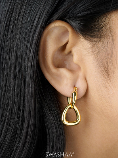 Elora 18K Gold Plated Hoop Earrings