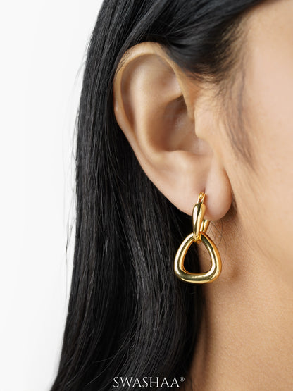 Elora 18K Gold Plated Hoop Earrings