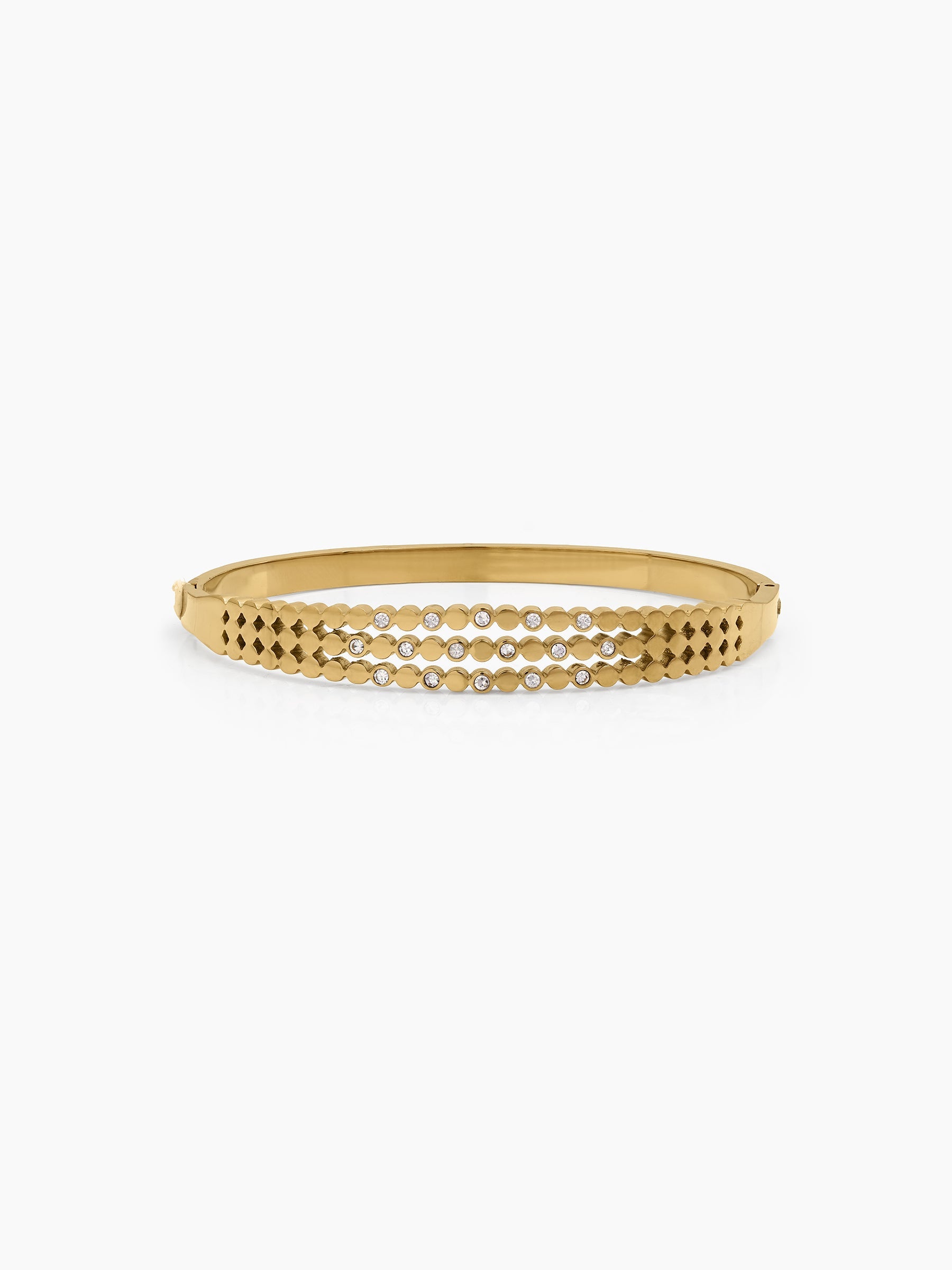 Elowra Diamond 18K Gold Plated Small Wrist Band Bracelet