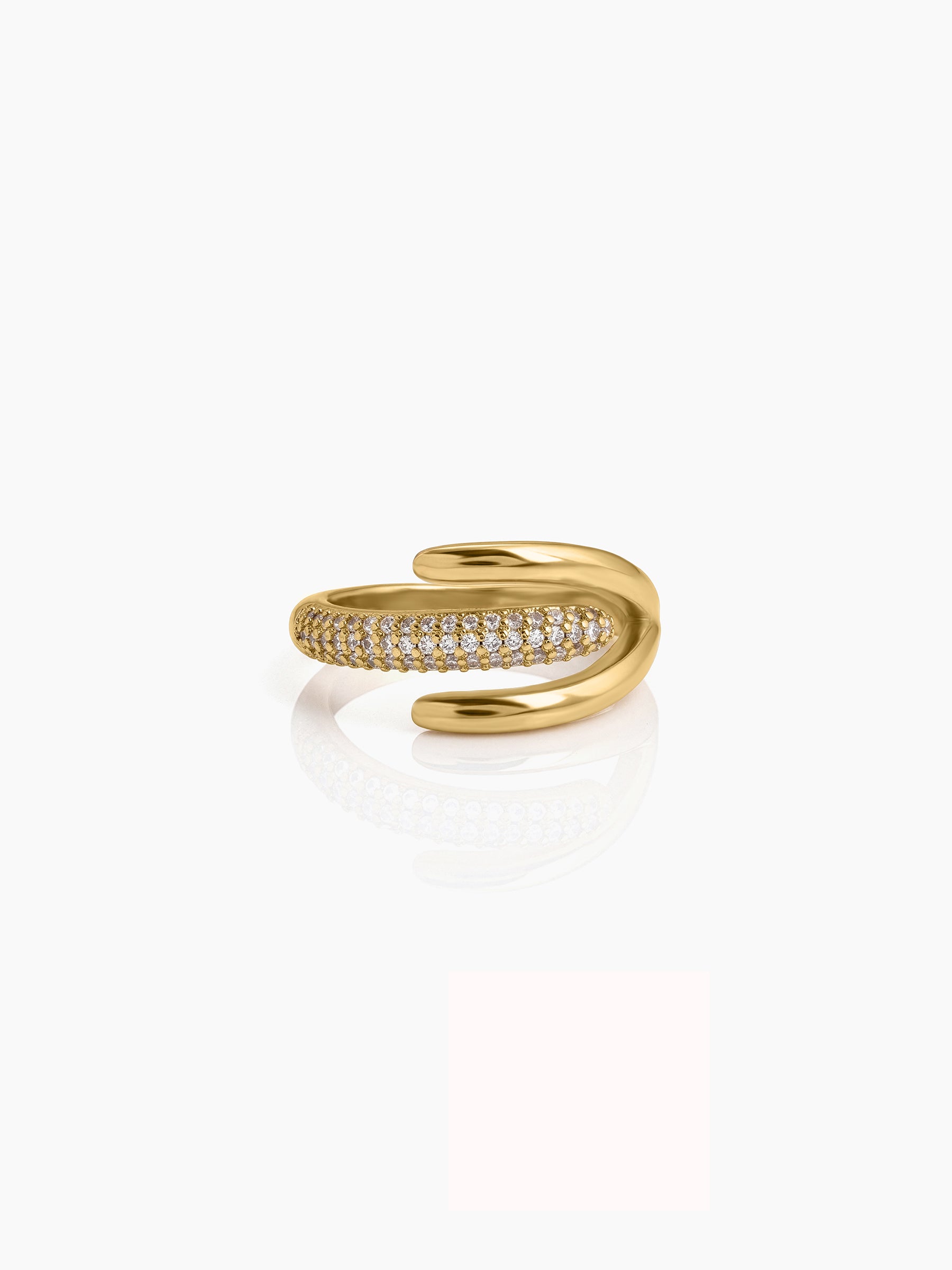 Elvora Diamond 18K Gold Plated Women's Ring