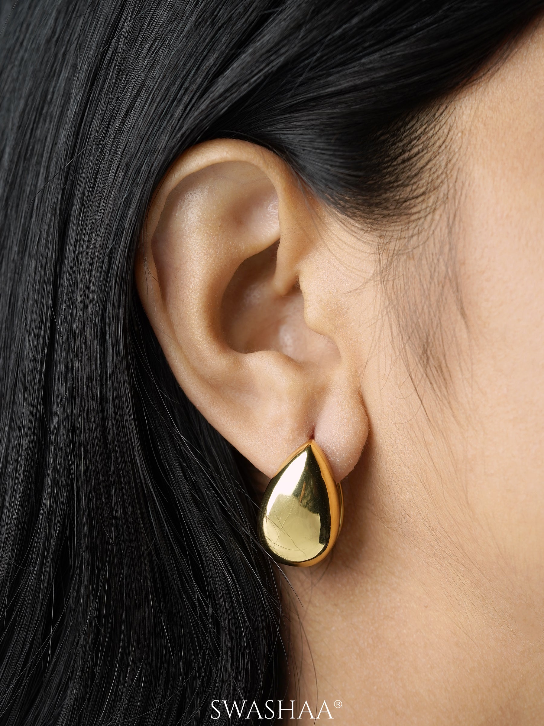 Elysia 18K Gold Plated Hoop Earrings