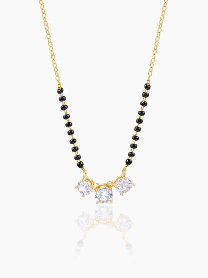 Esha Solitaire 14K Gold Plated Mangalsutra Gold