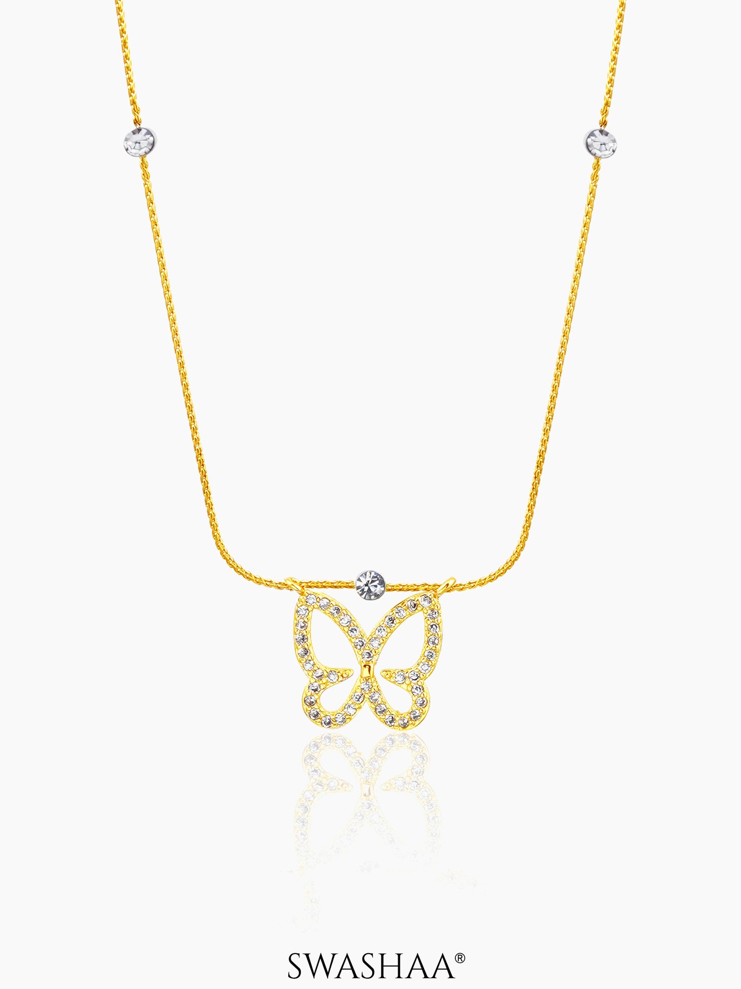 Evania Butterfly 18K Gold Plated Necklace Gold