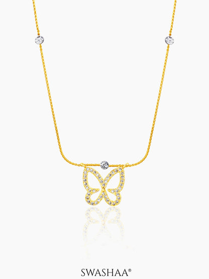 Evania Butterfly 18K Gold Plated Necklace Gold