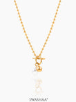 Evie Pearl 18K Gold Plated Necklace Gold
