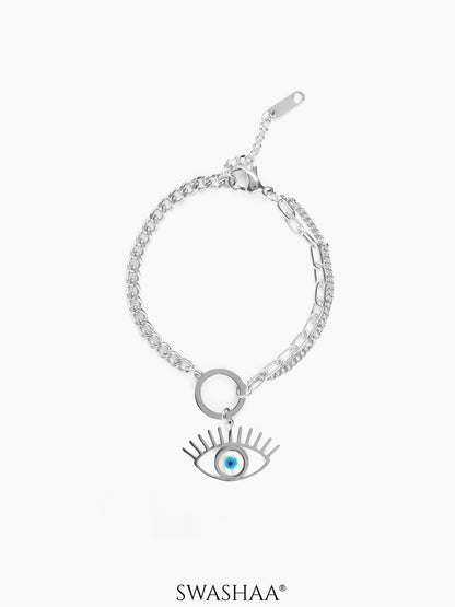 Eye Chain Bracelet Silver