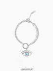 Eye Chain Bracelet Silver
