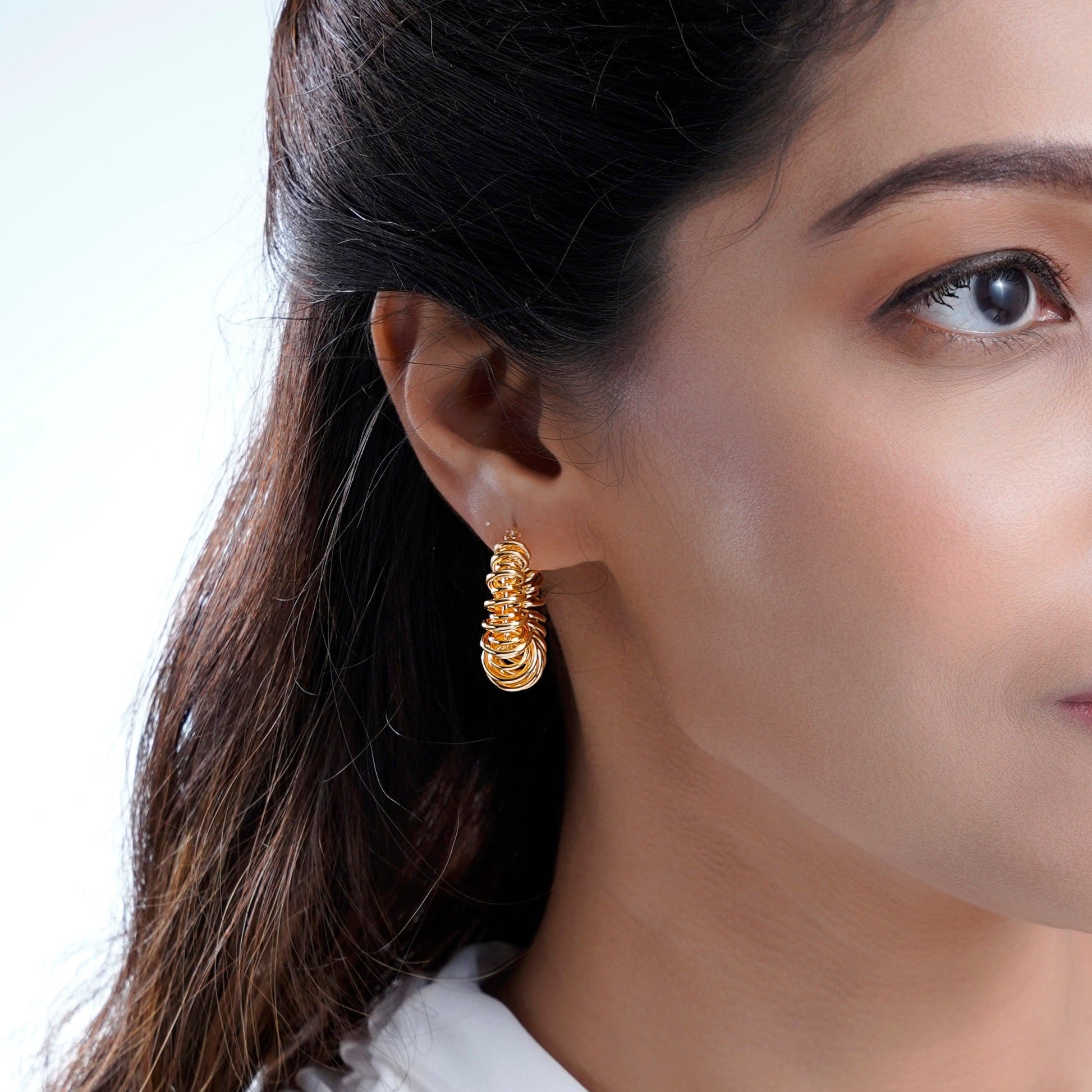 Fedella Hoop 18K Gold Plated Earrings Gold