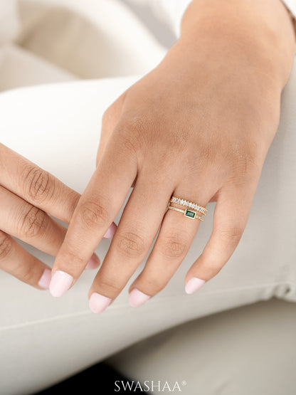 Fahari Diamond 18K Gold Plated Ring