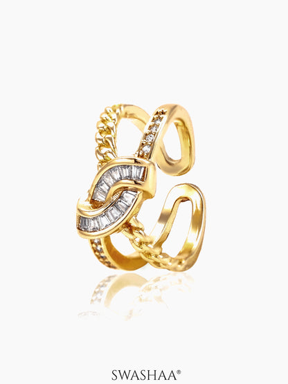 Faith 14K Gold Plated Ring Gold