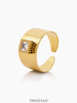 Faustina Stone 18K Gold Plated Ring Gold