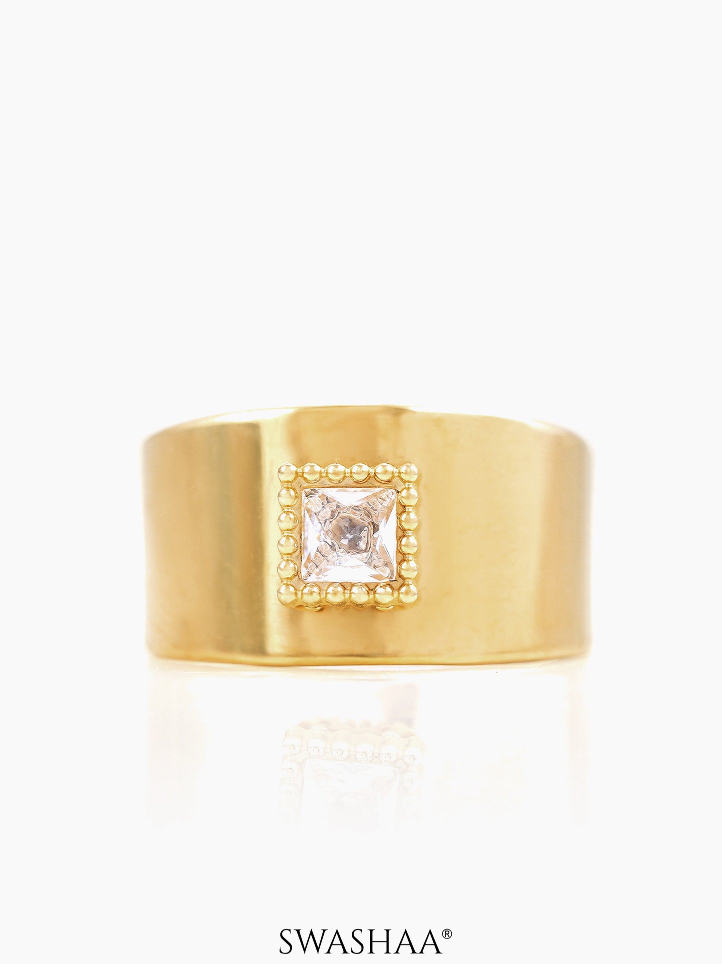 Faustina Stone 18K Gold Plated Ring