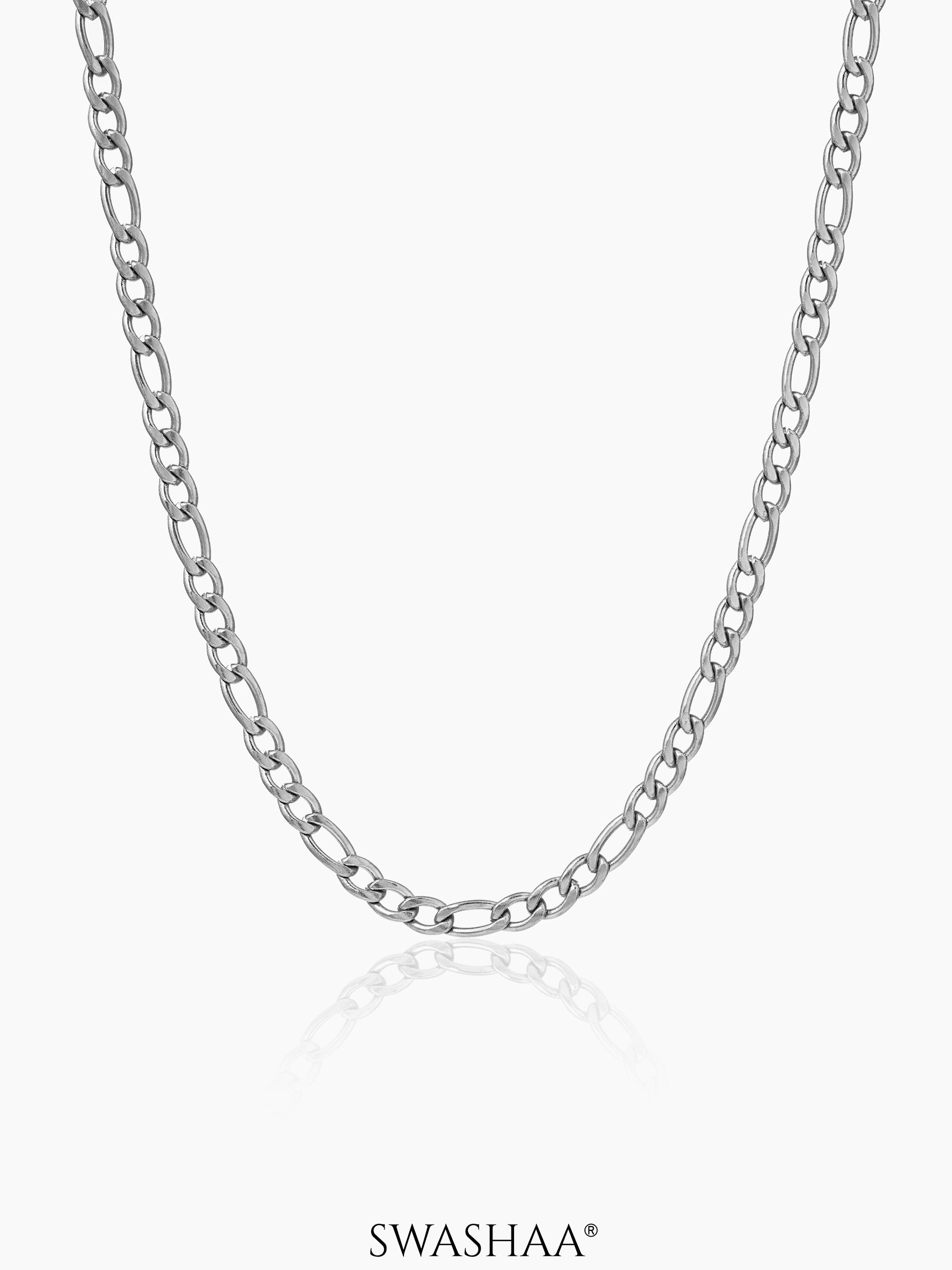Figaro 3 MM Men's Chain Silver