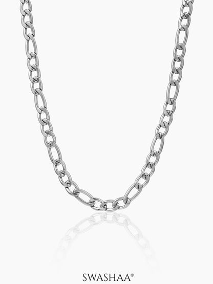Figaro 5 MM Men's Chain Silver