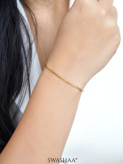 Figaro Chain 2MM Women's Bracelet