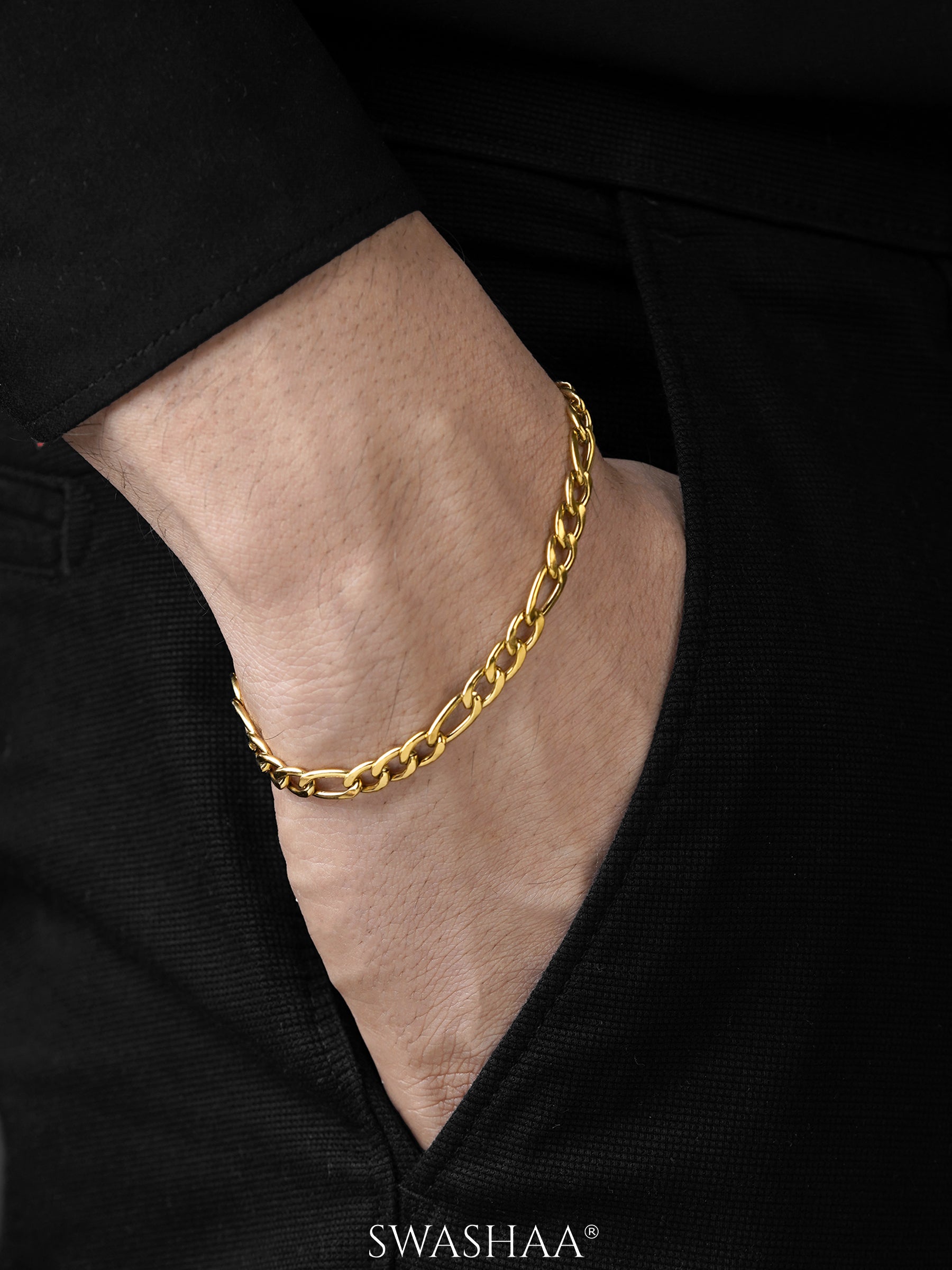 Figaro Chain 5 MM Men's Bracelet