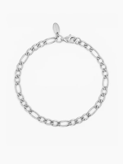 Figaro Chain Silver 2MM Kid's Bracelet Silver