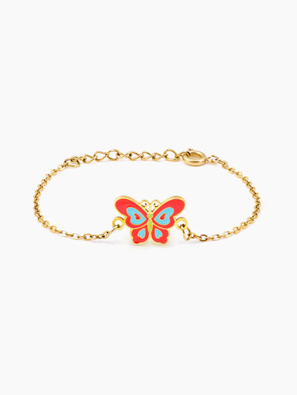 Flap-Flap Butterfly 18K Gold Plated Kid's Bracelet Gold