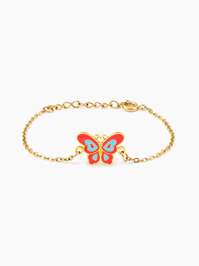 Flap-Flap Butterfly 18K Gold Plated Kid's Bracelet Gold