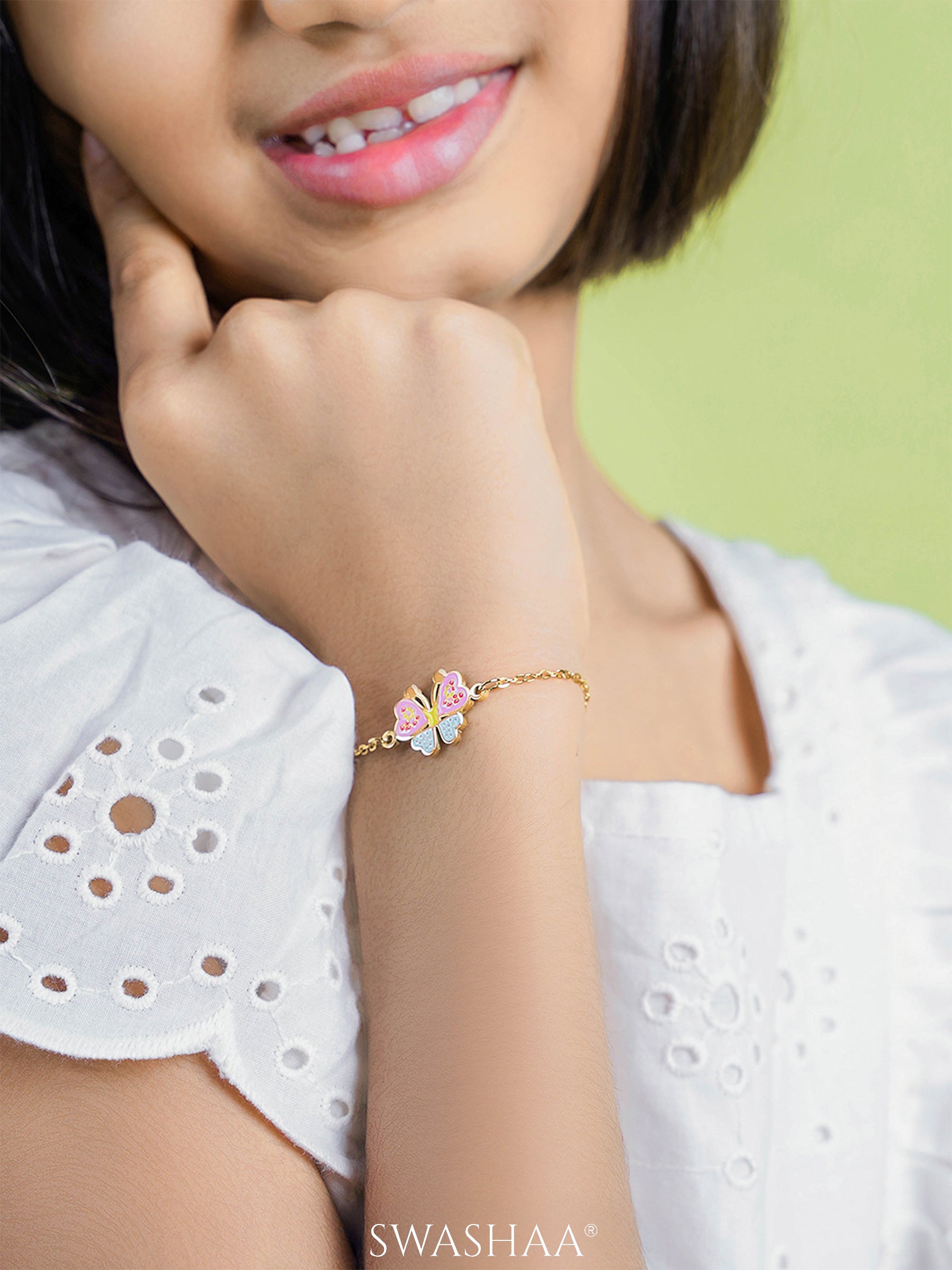 Floaty Butterfly 18K Gold Plated Kid's Bracelet