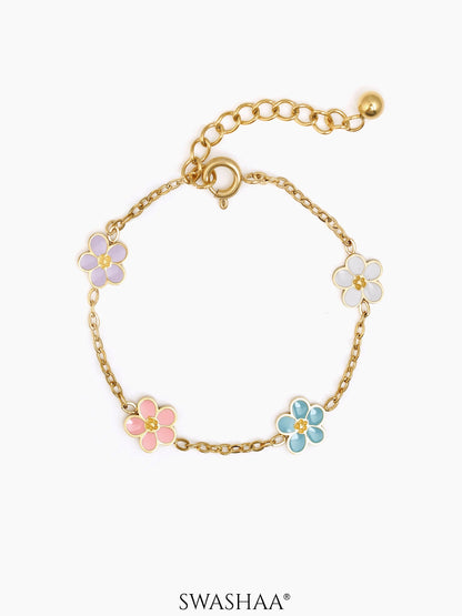 Flower Pop 18K Gold Plated Kid's Bracelet Gold