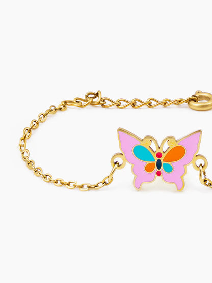 Flurty Butterfly 18K Gold Plated Kid's Bracelet