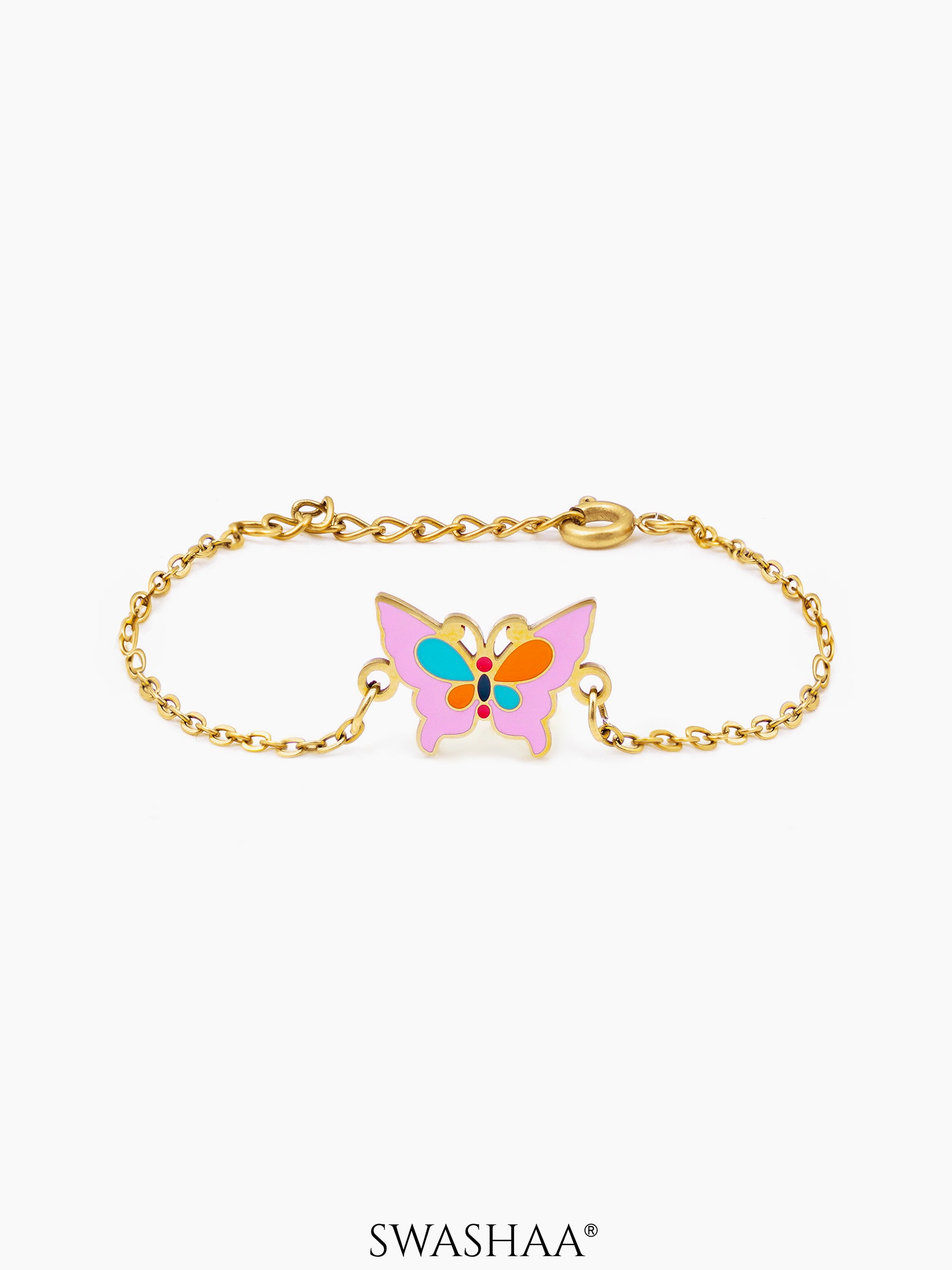Flurty Butterfly 18K Gold Plated Kid's Bracelet