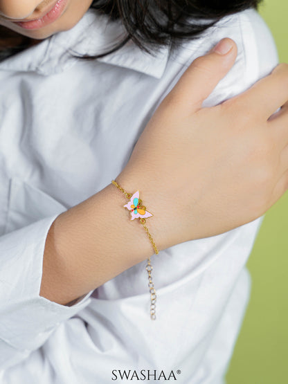 Flurty Butterfly 18K Gold Plated Kid's Bracelet
