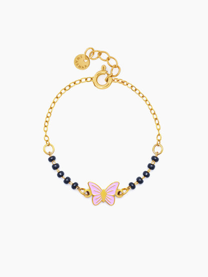 Flutter Grace Butterfly 18K Gold Plated Kid's Nazariya Bracelet Gold