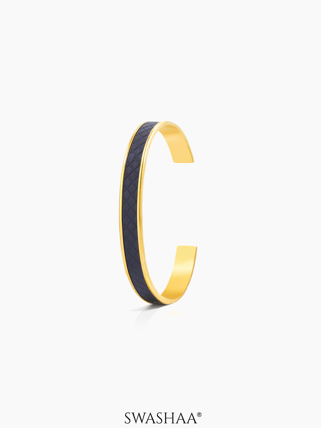 Fred Leather 18K Gold Plated Men's Bracelet