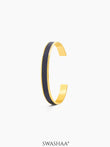 Fred Leather 18K Gold Plated Men's Bracelet Gold