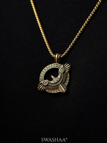 Froro Eagle 18K Gold Plated Men's Chain Pendant